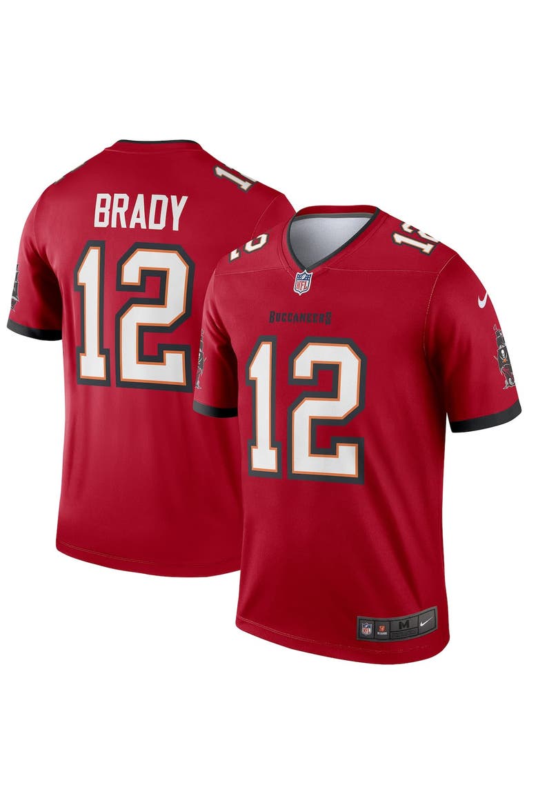 Men's Nike Tom Brady Red Tampa Bay Buccaneers Legend Jersey, Main, color, Red