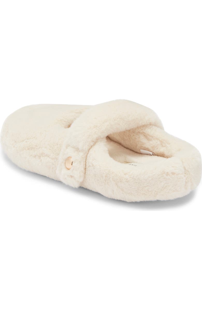 Rebecca Minkoff Beck Faux Fur Slipper, Alternate, color, Ivory