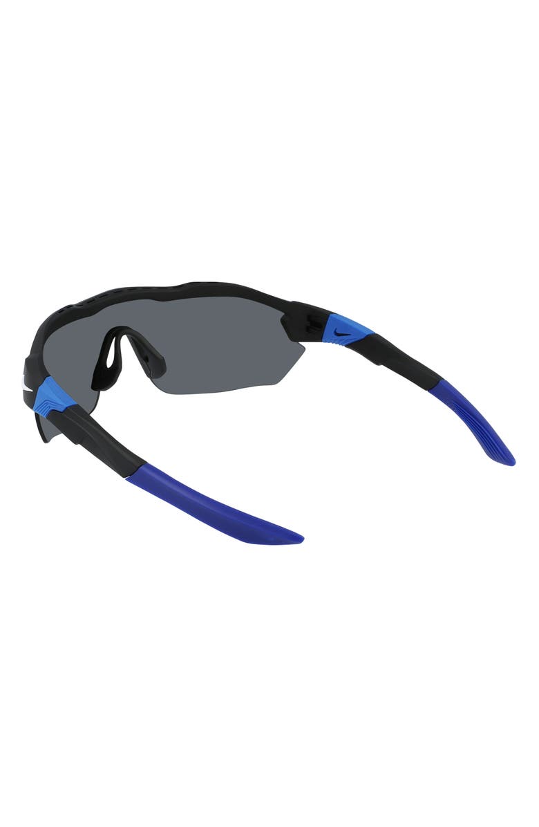 Nike Show X3 Elite 61mm Wraparound Sunglasses, Alternate, color, Black / Silver