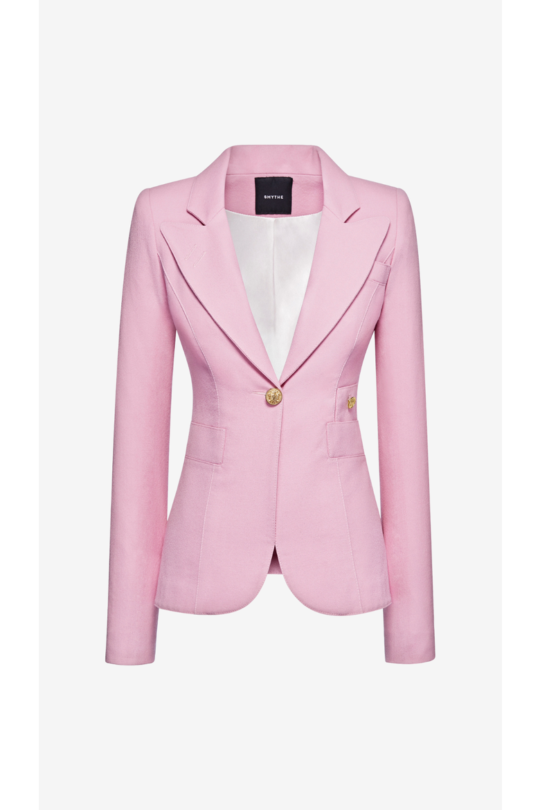 Wool Classic Duchess Blazer, Alternate, color, Rethink Pink