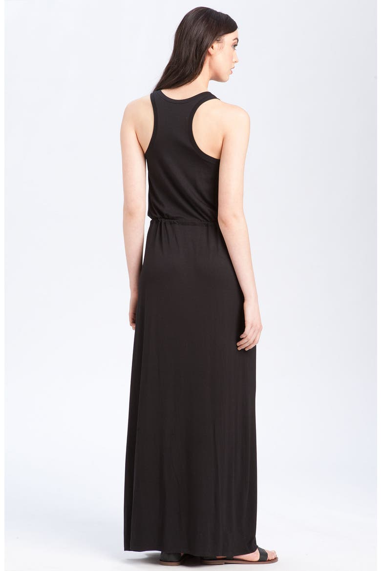 Racerback Jersey Maxi Dress, Alternate, color, BLACK