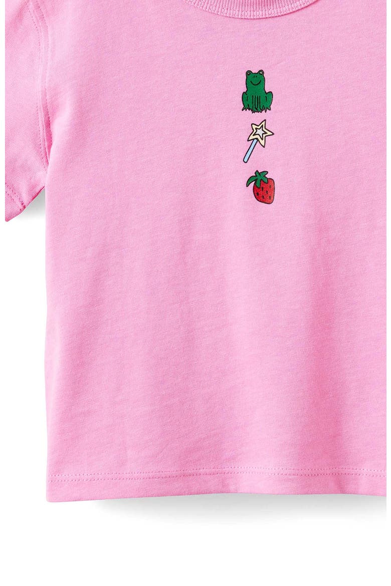 Baby Essential Short Sleeve Graphic Tee, Alternate, color, Strawberry Milk Frog