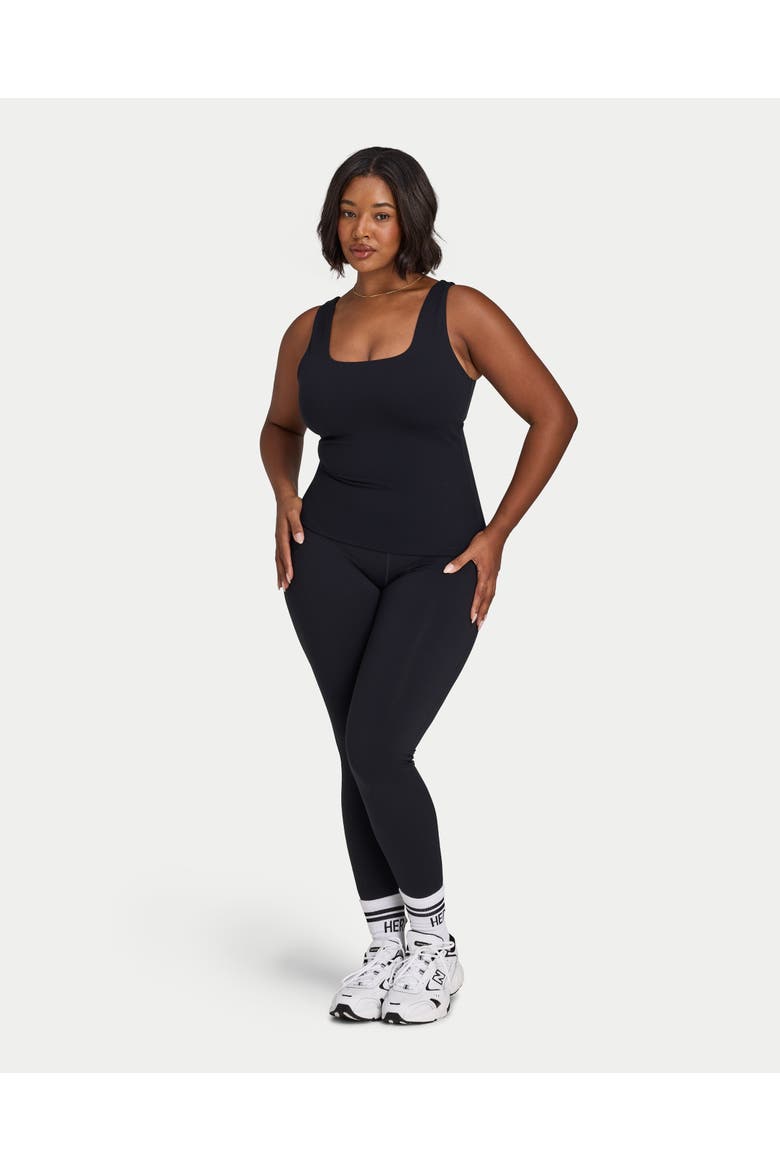 Essential Scoop Neck Fitted Vest, Main, color, Black