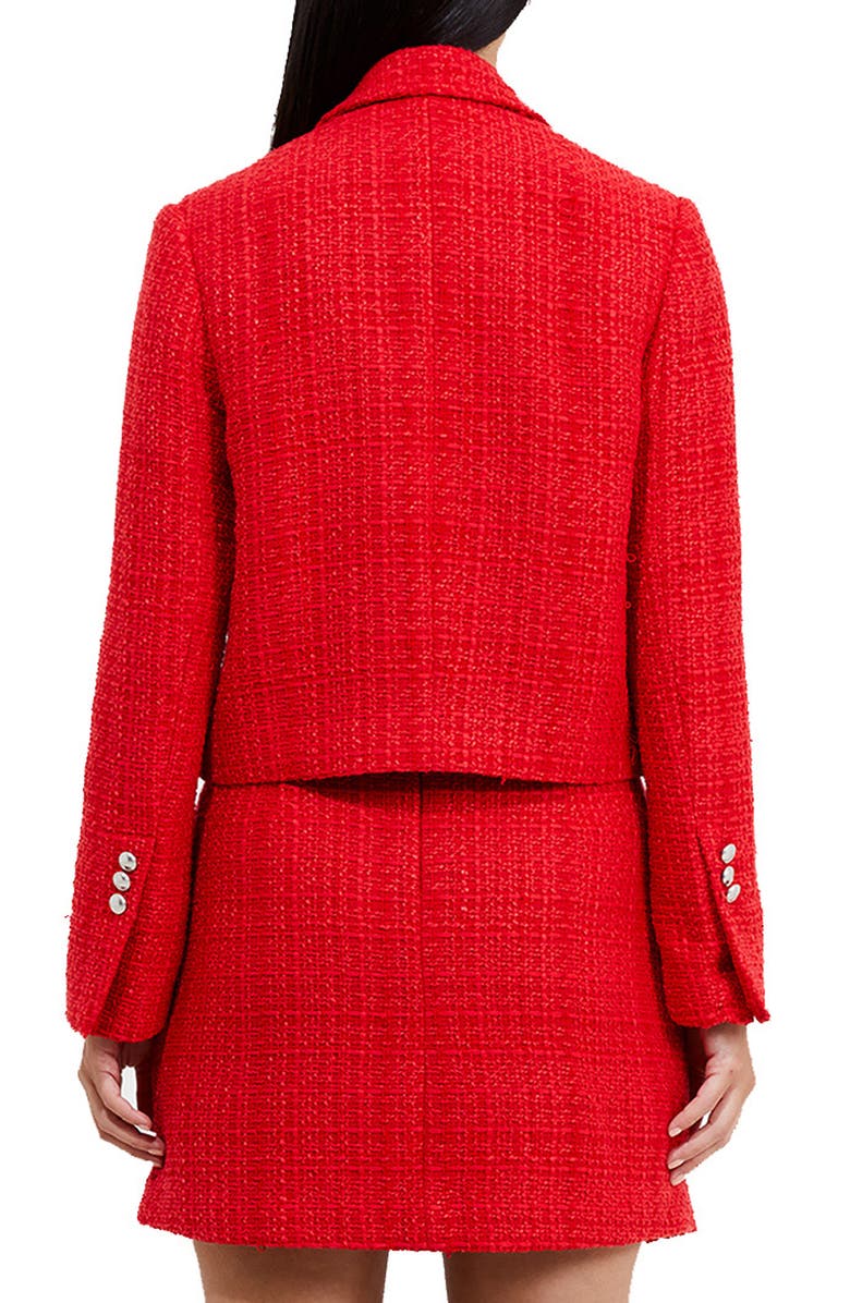French Connection Azzurra Tweed Crop Blazer, Alternate, color, 