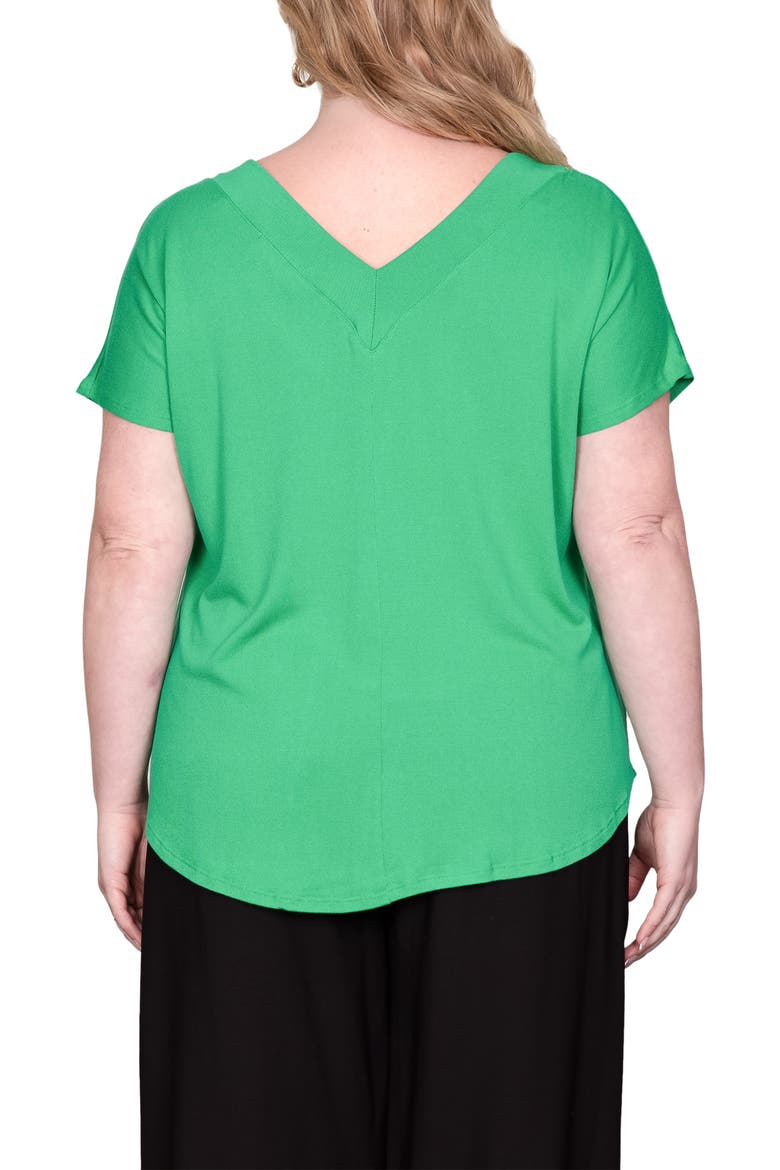 V-Neck Top, Alternate, color, GREEN