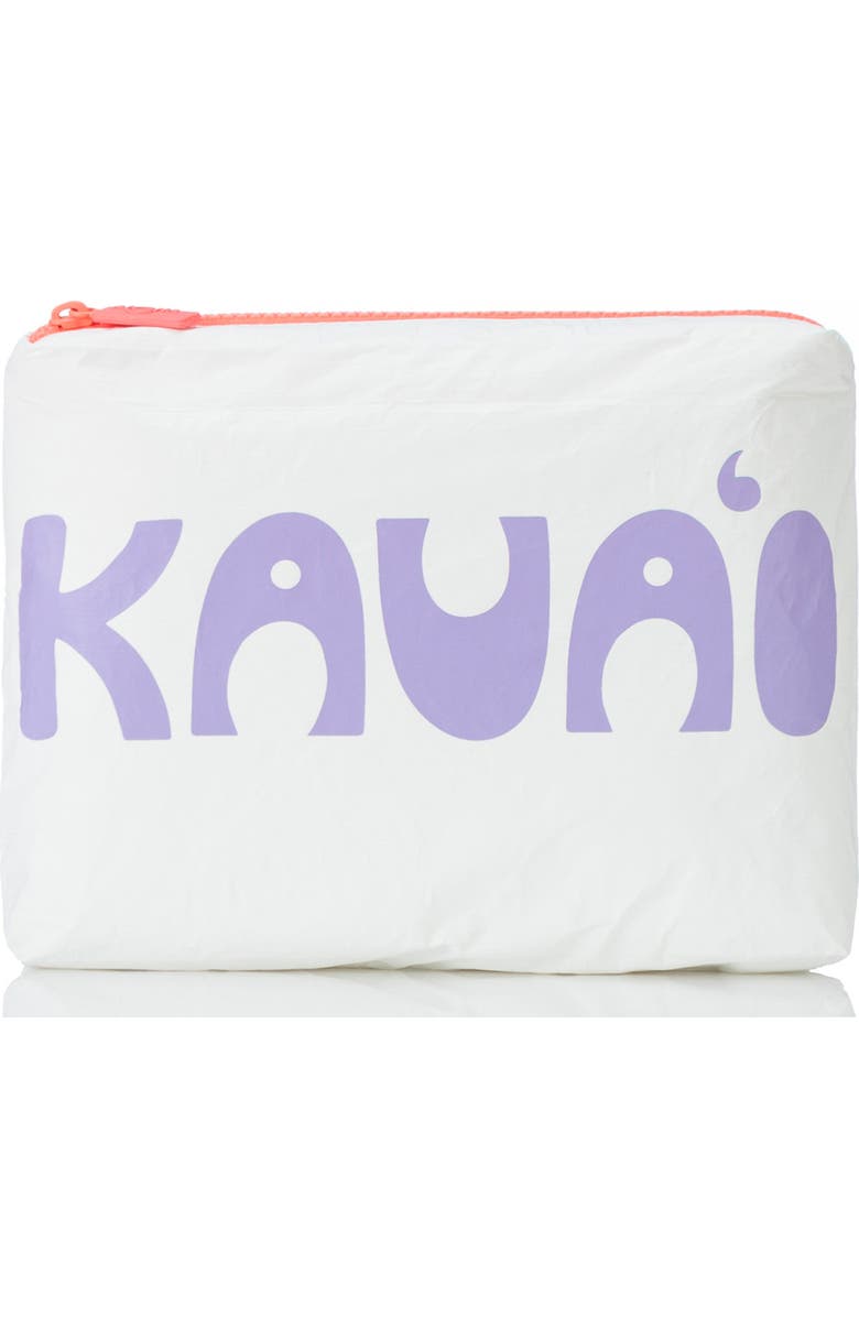 Aloha Collection Small Water Resistant Tyvek<sup>®</sup> Zip Pouch, Main, color,