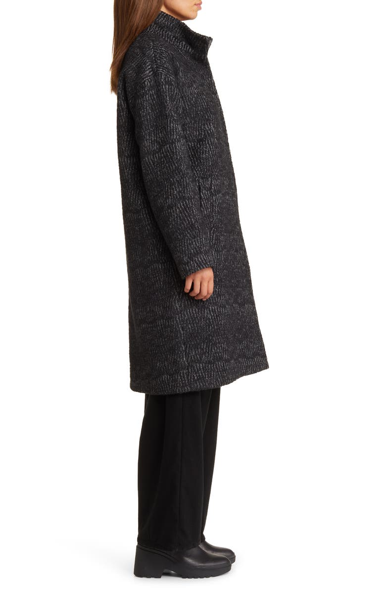 Eileen Fisher Stand Collar Alpaca Blend Coat, Alternate, color, 
