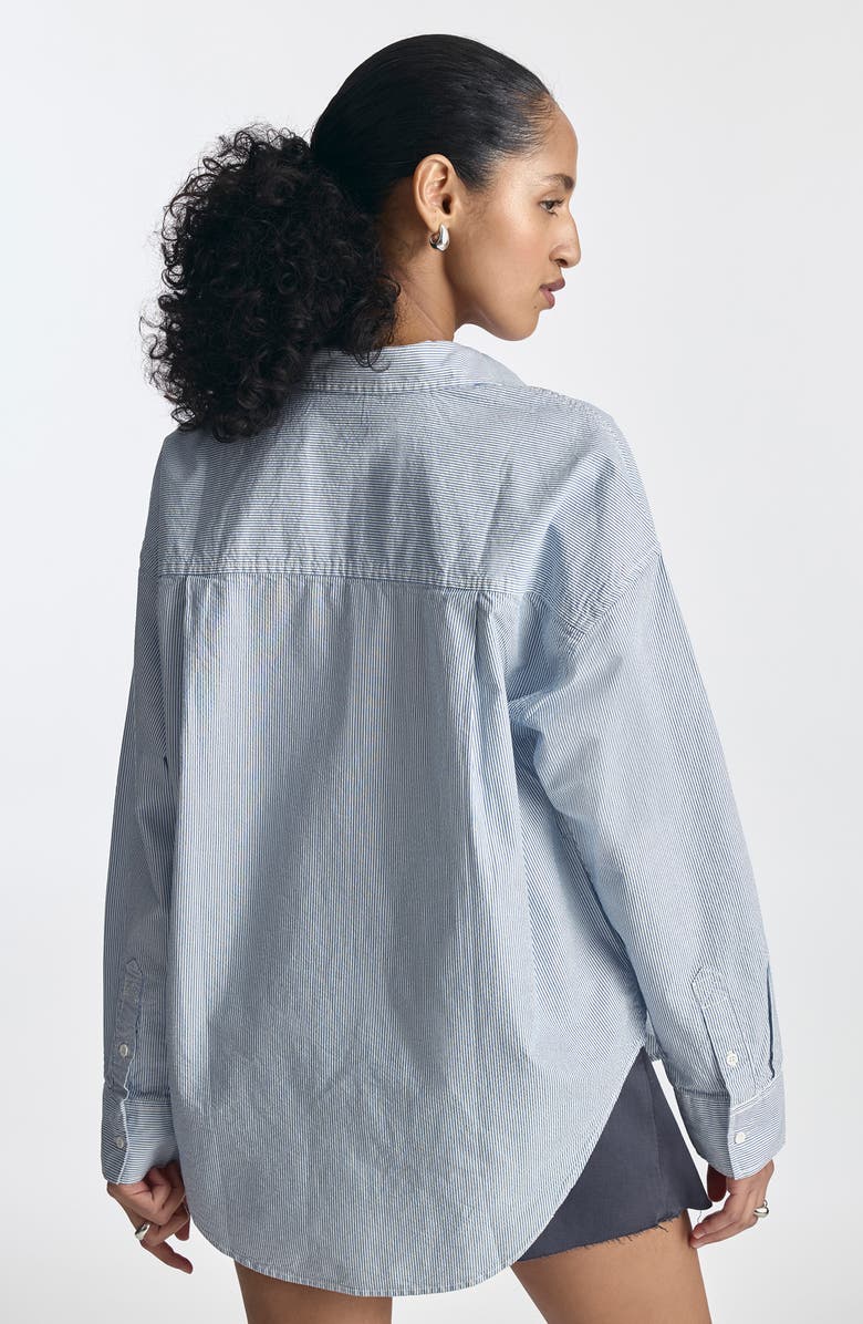 Brooklyn Industries Stripe Cotton Shirt, Alternate, color, Blue Striped