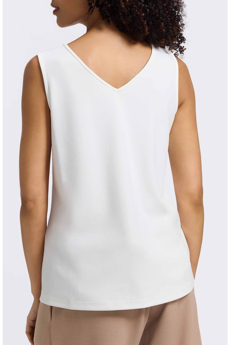 Callie Sleeveless Crepe Knit Top, Alternate, color, ECRU