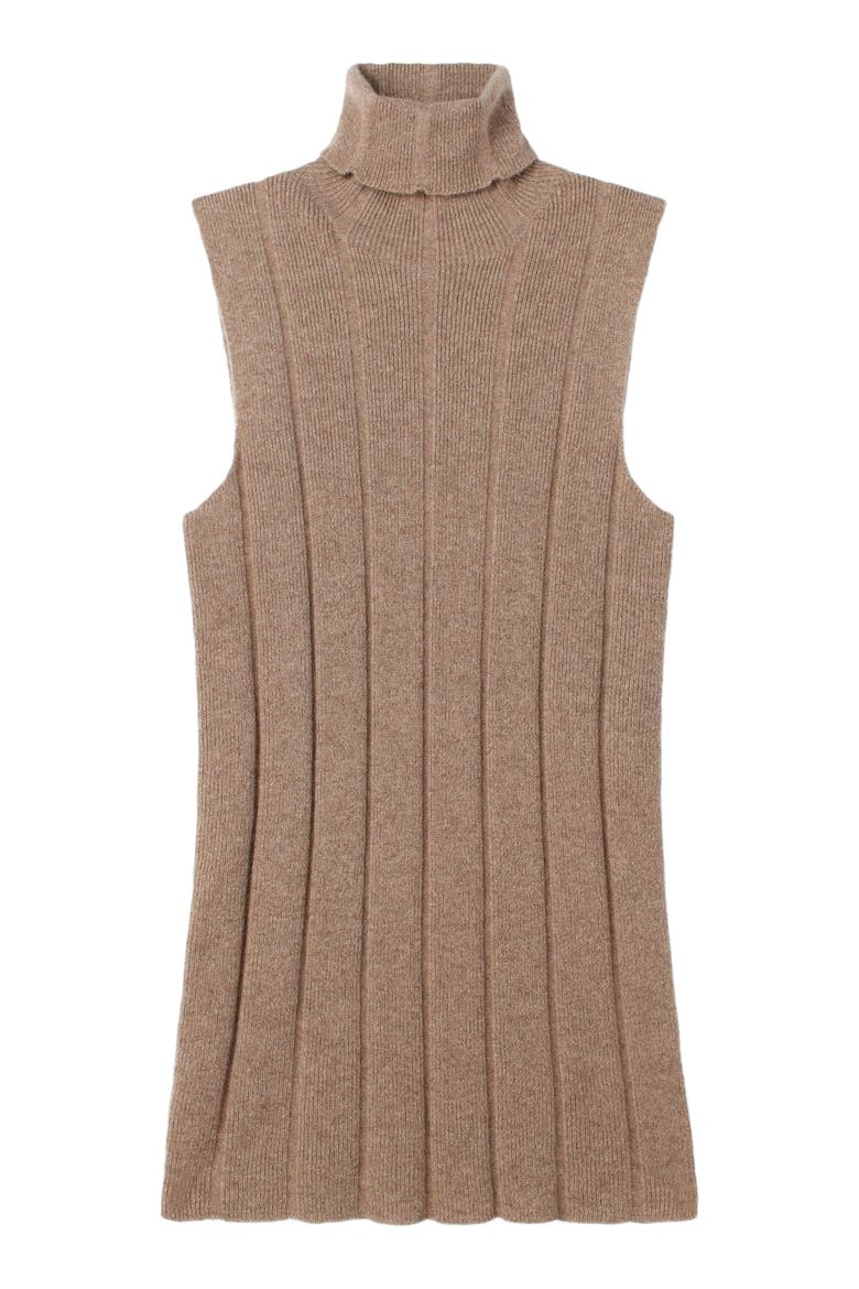 T-Neck Cashmere Top, Alternate, color, taupe