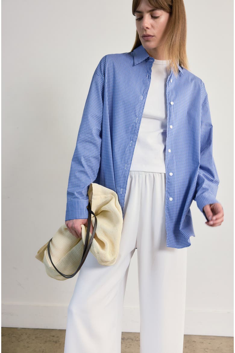 Oversized Shirt, Alternate, color, Checkered Blue