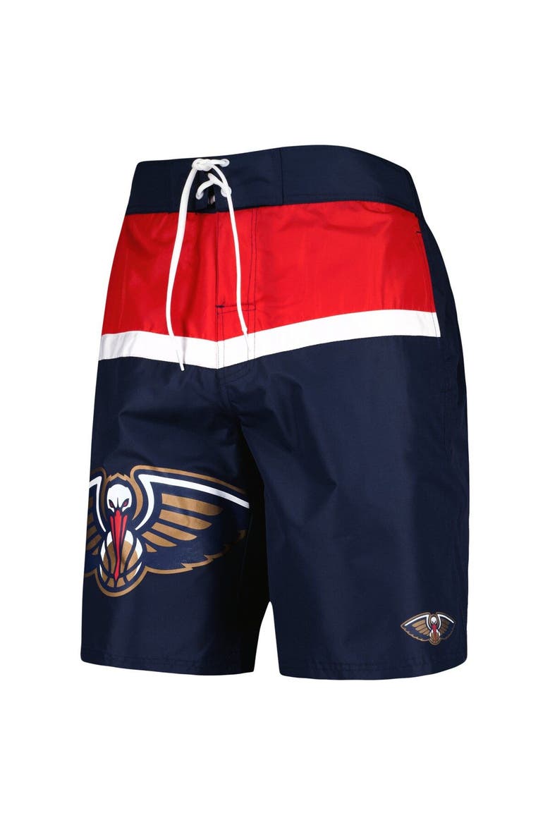 Men's G-III Sports by Carl Banks Navy New Orleans Pelicans Sea Wind Swim Trunks, Alternate, color, Navy