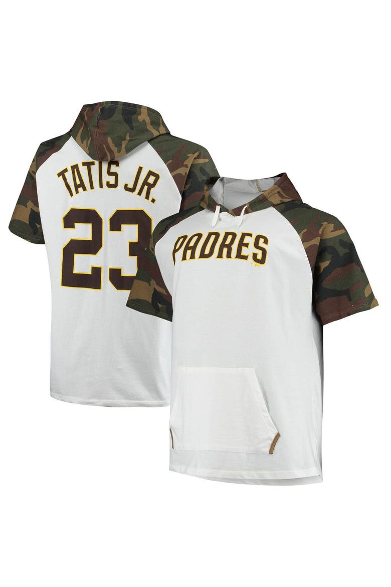 Men's Fernando Tatis Jr. White/Camo San Diego Padres Player Big & Tall Raglan Hoodie T-Shirt, Main, color, White