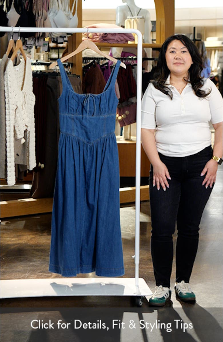 Balia Denim A-Line Midi Dress, sales video thumbnail