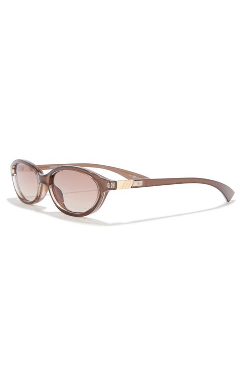 Le Specs Duskfall 55mm Oval Sunglasses In Brown