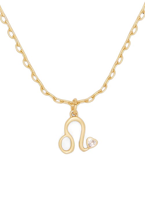 Kate Spade New York mini zodiac pendant necklace in Clear/Gold Leo 