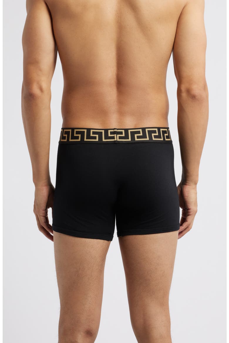 2-Pack Greca Border Stretch Cotton Boxer Briefs, Alternate, color, BLACK GOLD GREEK KEY