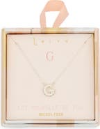 Leith Cubic Zirconia Initial Pendant Necklace
