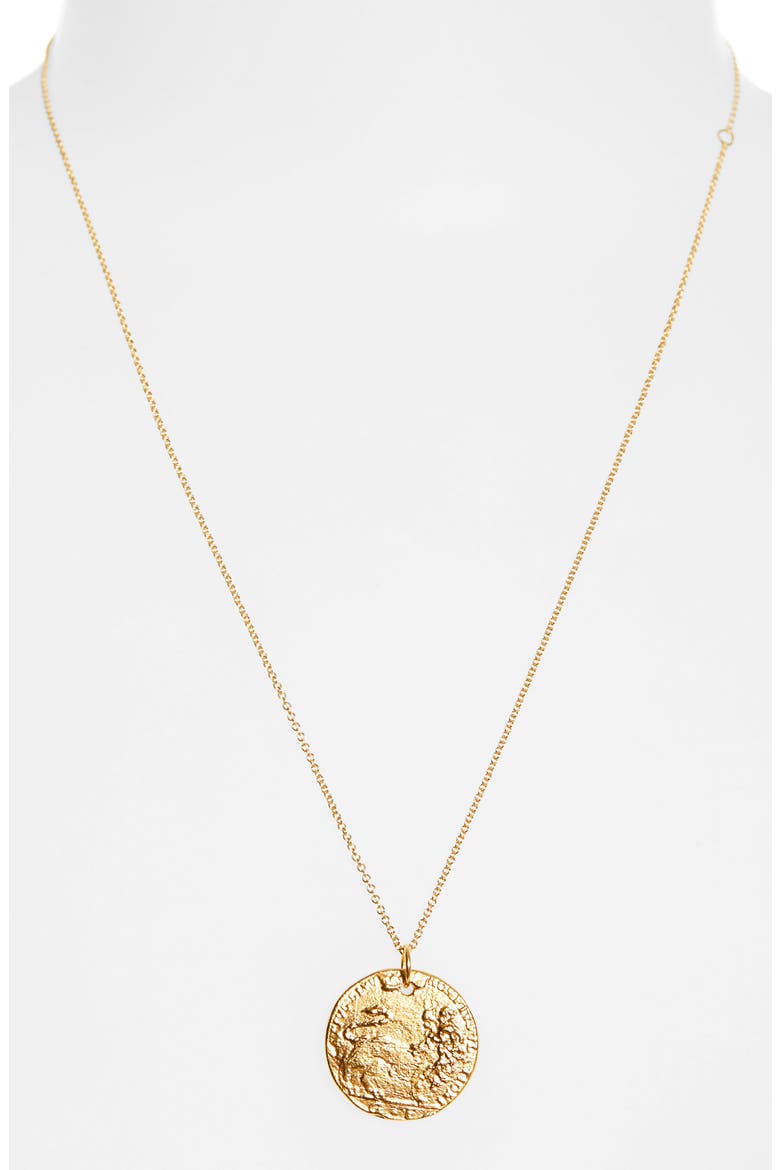 Lion Pendant Necklace, Alternate, color, GOLD