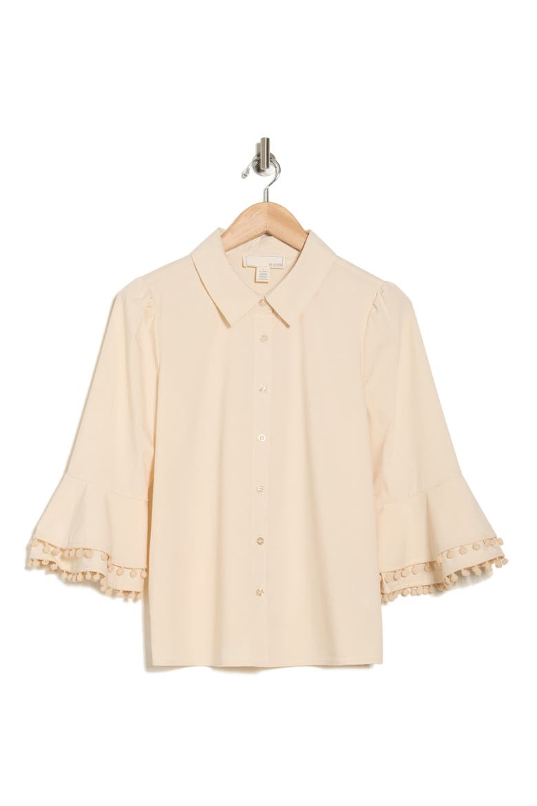 Angel Button-Up Shirt, Alternate, color, TAPIOCA