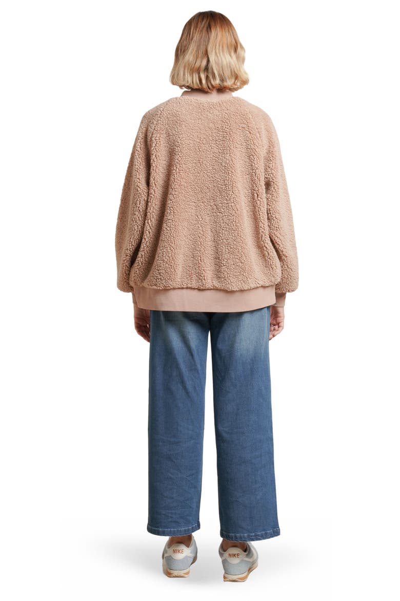 Cozy Before & After Maternity Jacket, Alternate, color, Taupe