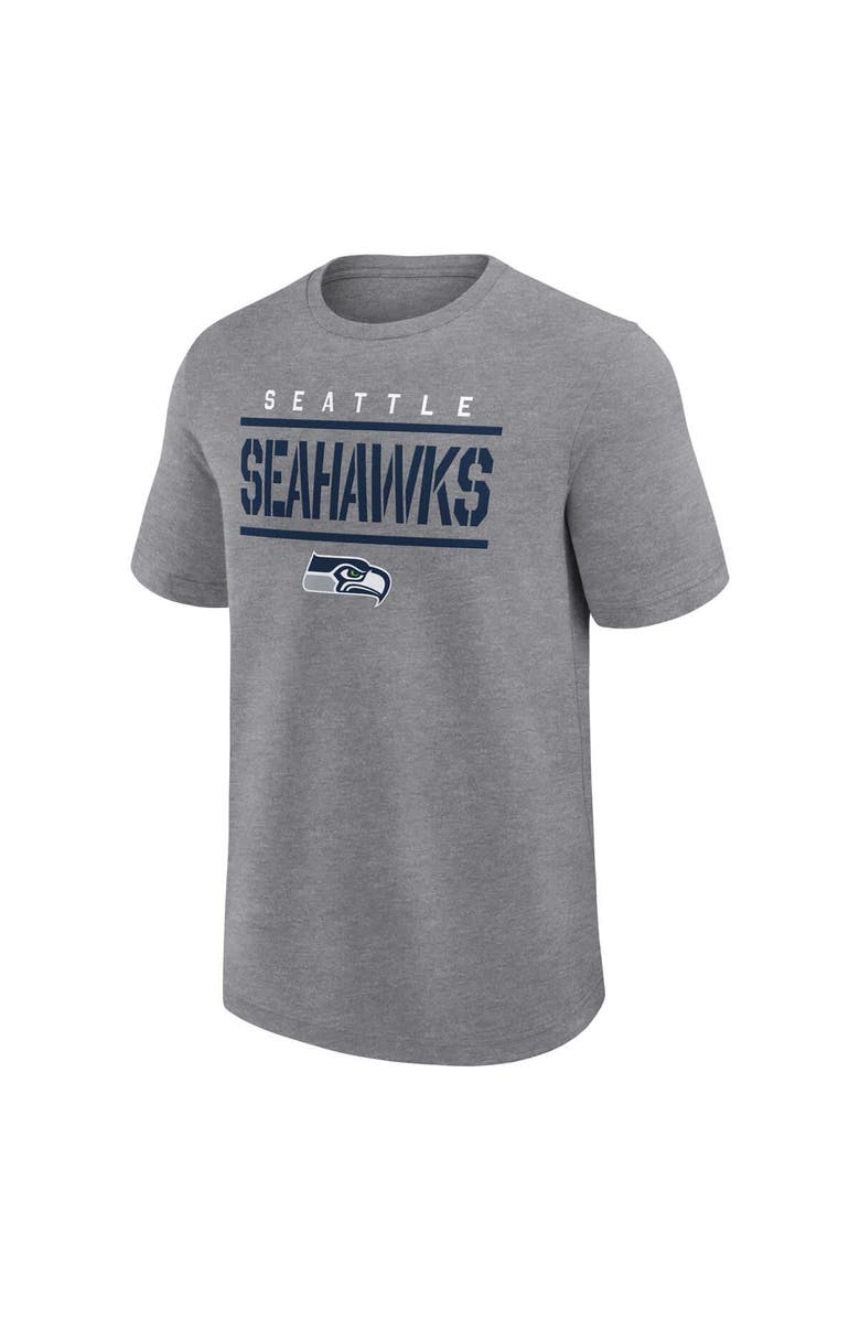 FANATICS Men's Fanatics Heather Gray Seattle Seahawks Big & Tall Top Notch T-Shirt, Alternate, color, 
