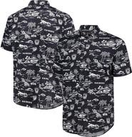 Reyn Spooner Men's Reyn Spooner Black Las Vegas Raiders Throwback Kekai Print Button-Up Shirt