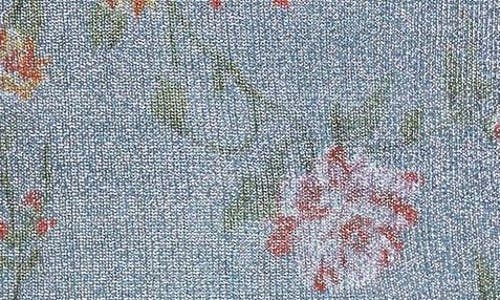 Shop Rabanne Metallic Floral Shell In Light Blue