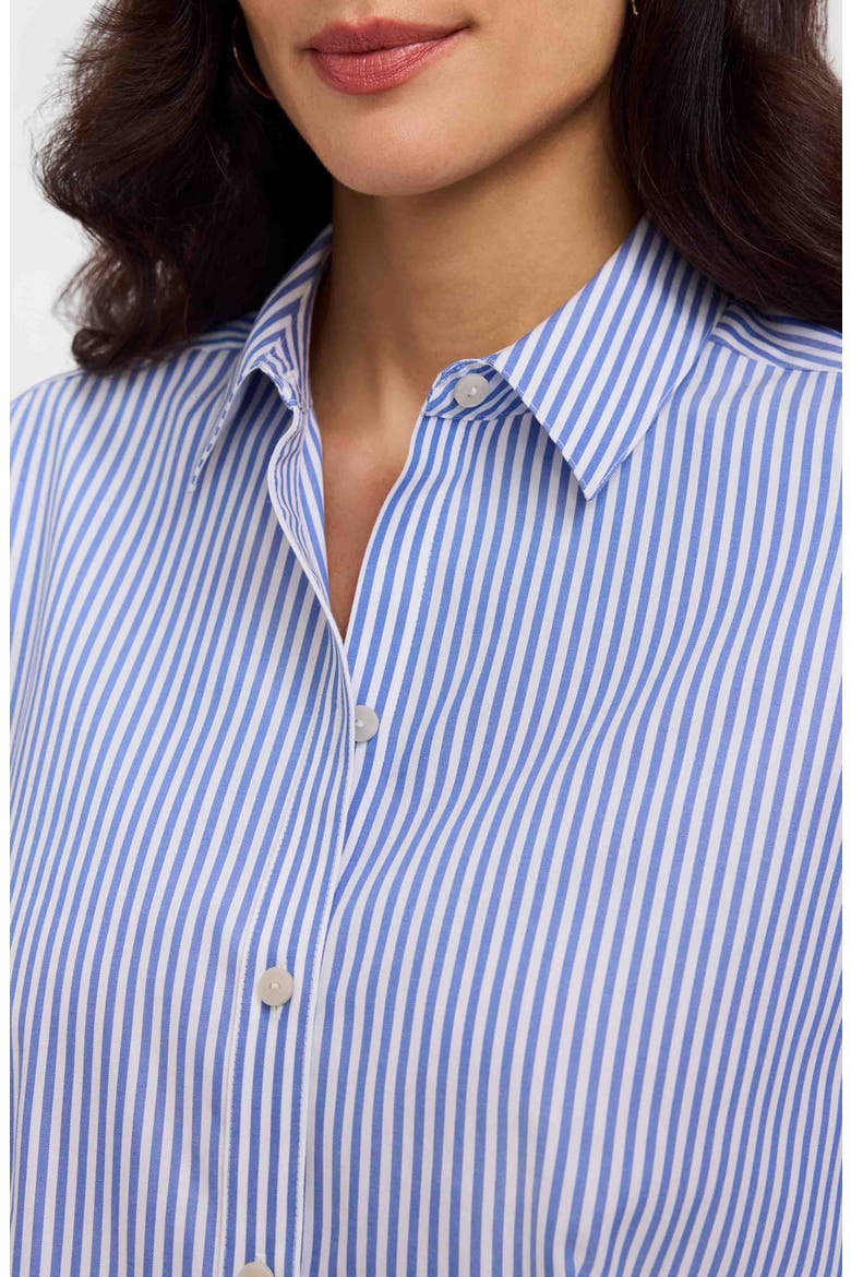 Dianna Stripe Cotton Button-Up Shirt, Alternate, color, POWDER BLUE/ WHITE