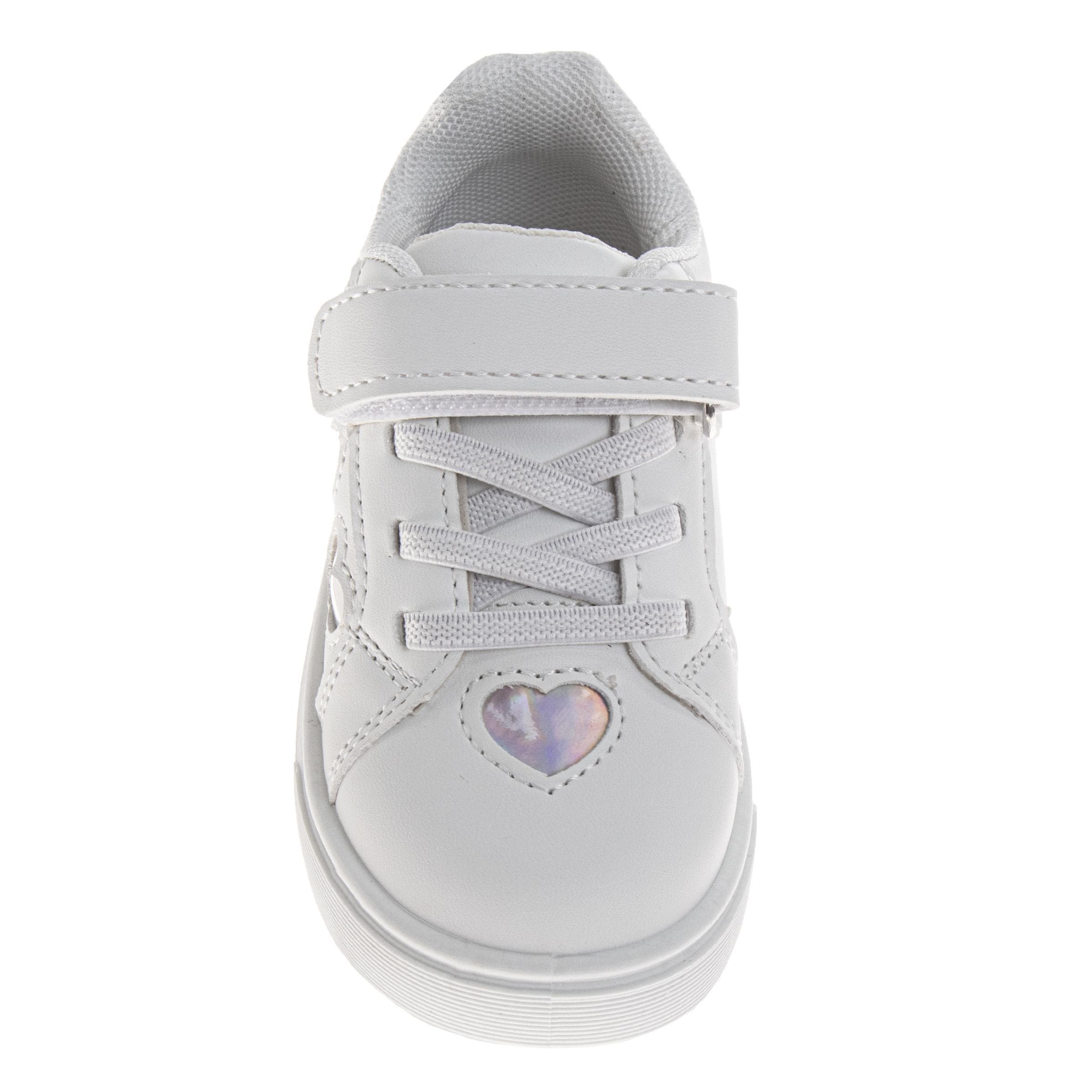 Kensie Girl Sneaker Girls, Alternate, color, White/Silver