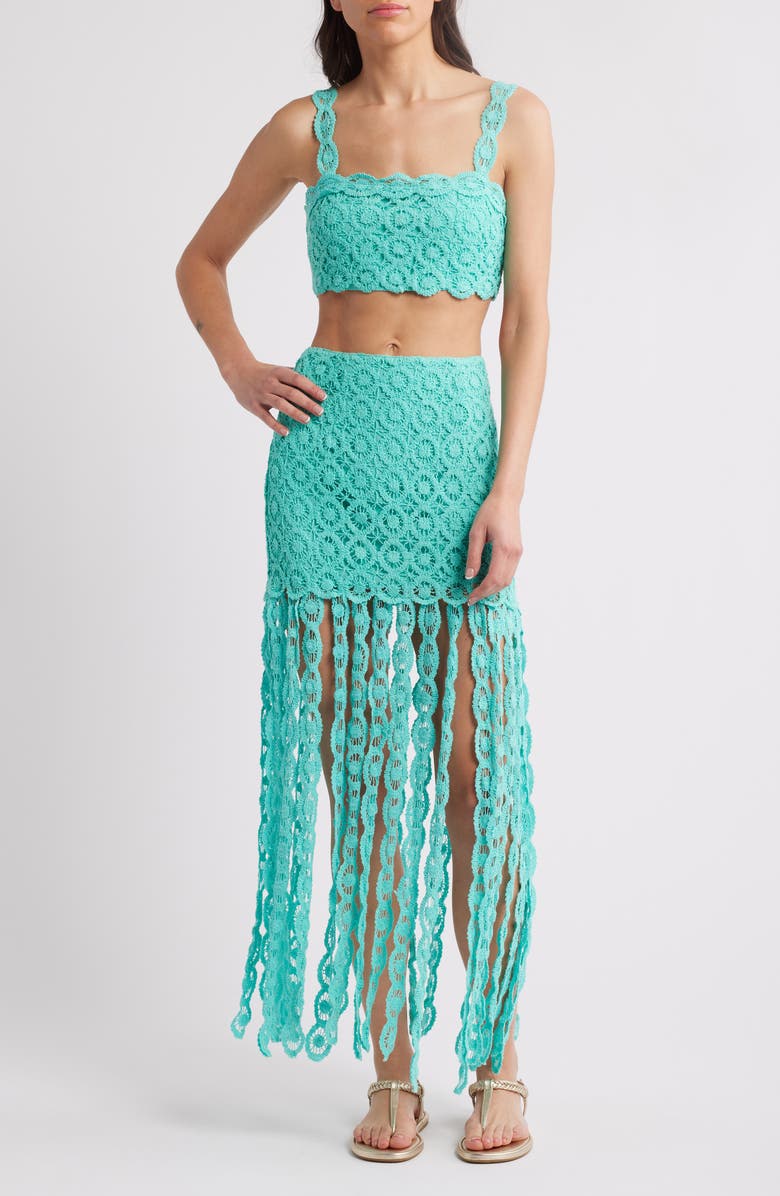 Saylor Fantina Cotton Blend Lace Two-Piece Dress, Main, color,