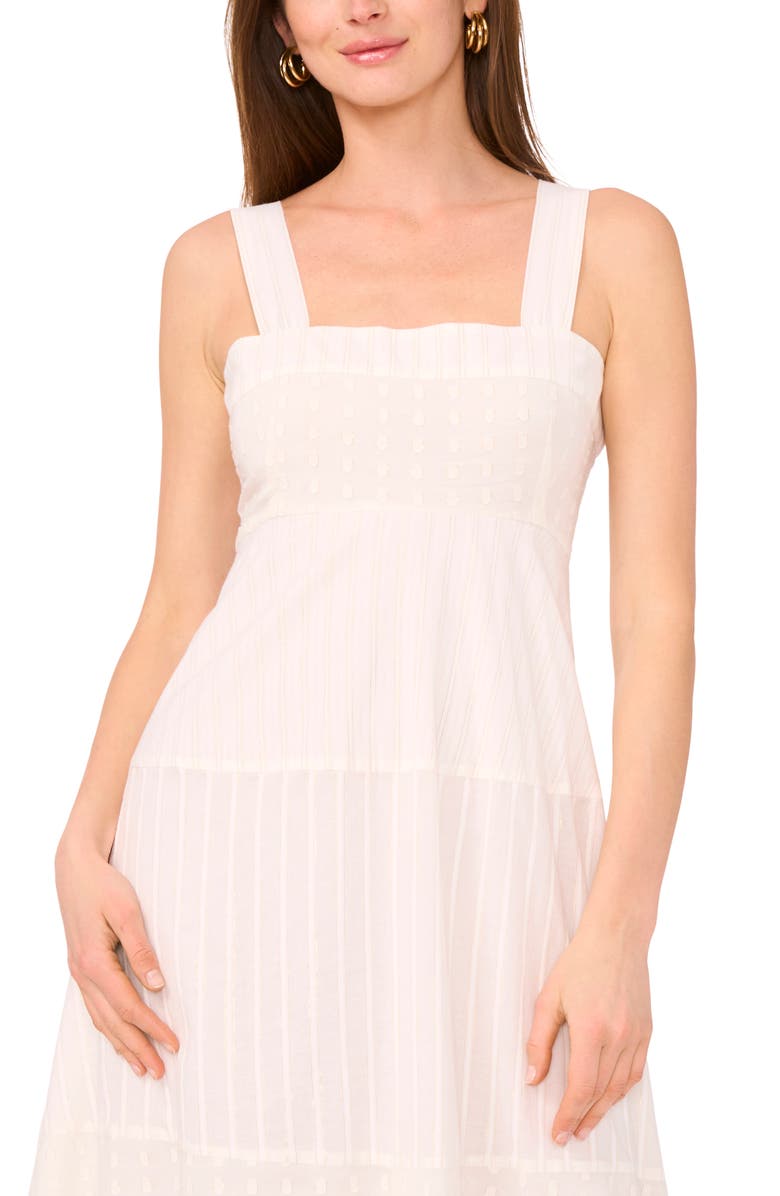 Vince Camuto Tiered Sleeveless Cotton Blend Sundress, Alternate, color, 