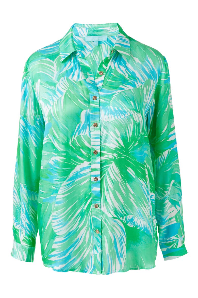 Millie Cover-Up Shirt, Alternate, color, RAINFOREST