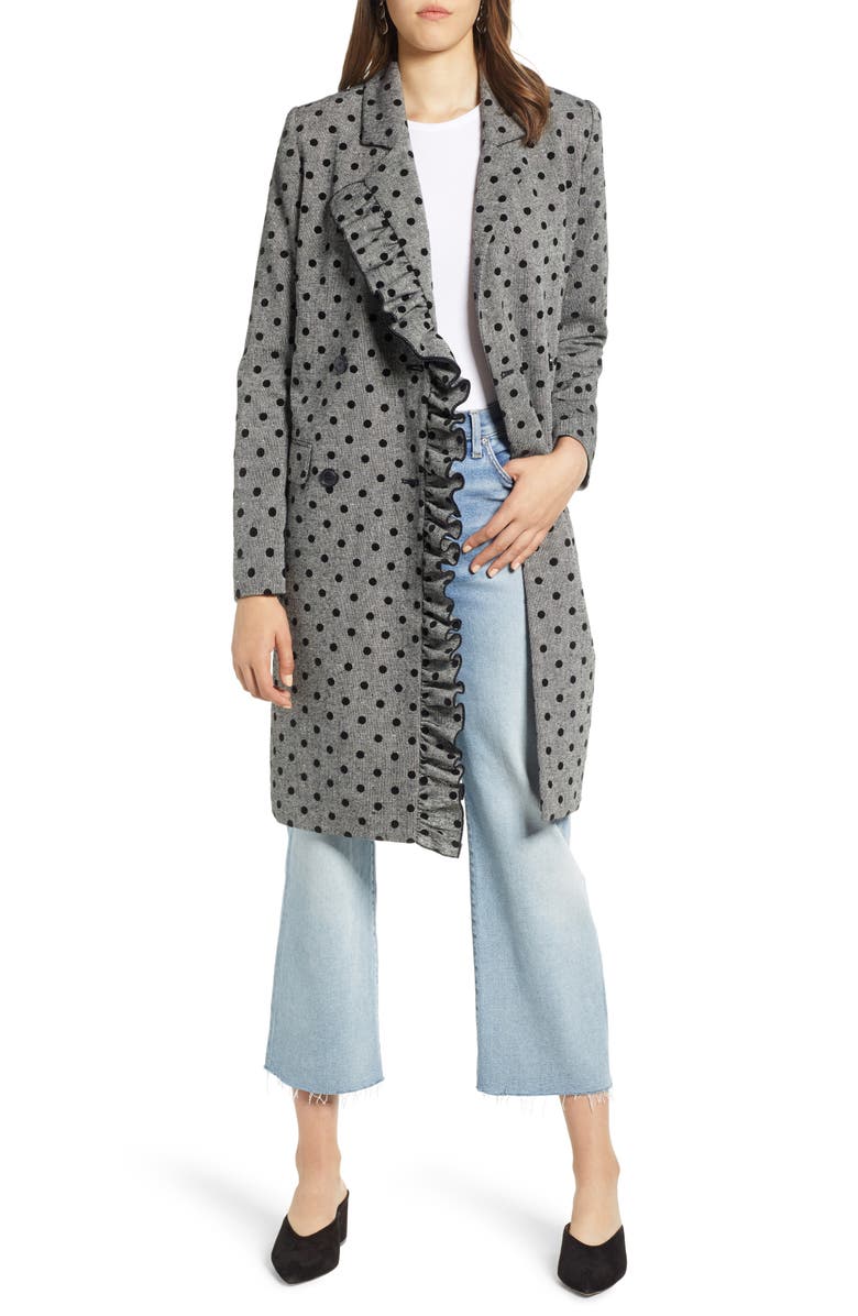 Halogen<sup>®</sup> Flocked Dot Coat, Alternate, color, 