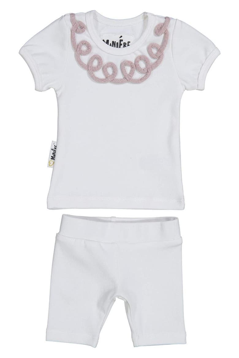 Kids' Soutache T-Shirt & Shorts Set, Main, color, MAUVE
