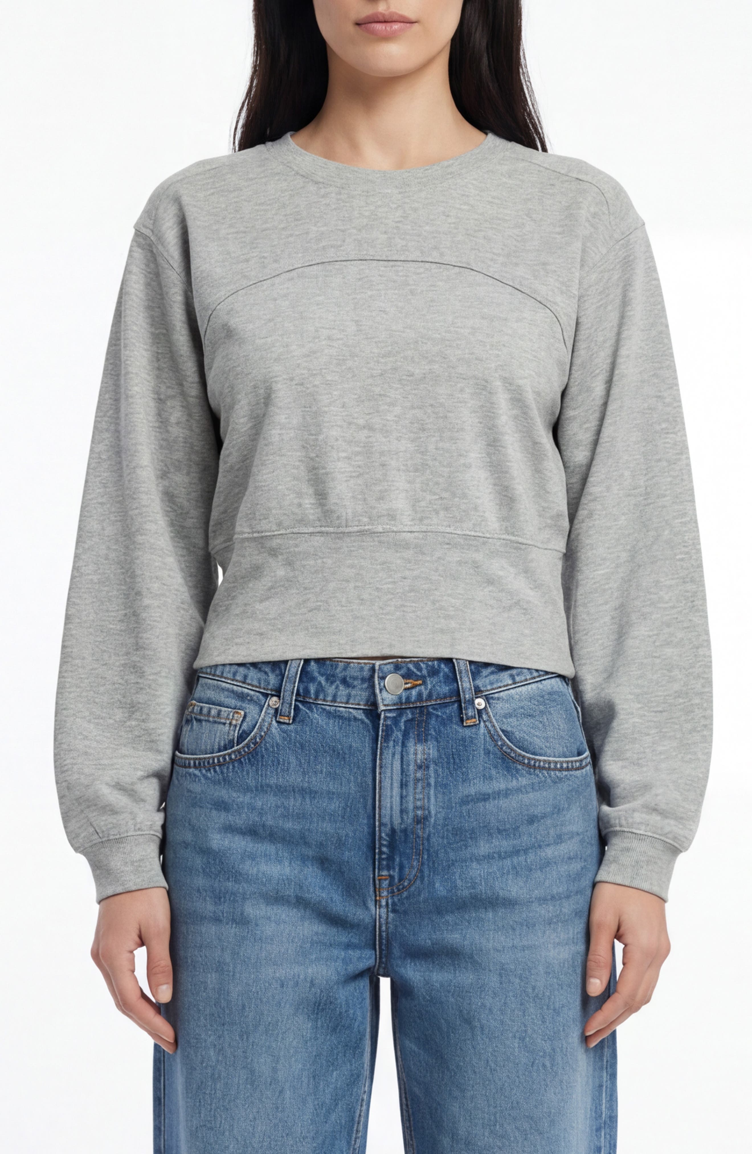 BLUEGREY Back Buckle Pullover Sweater