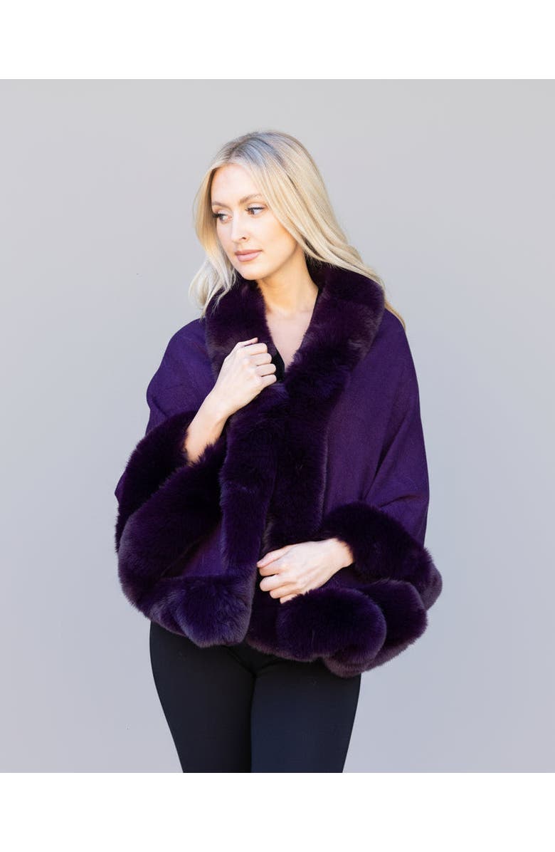 Le Fafo Jiana Wrap Cape, Main, color, Dark Purple