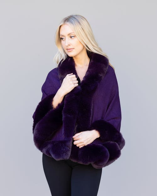 Le Fafo Jiana Wrap Cape In Purple