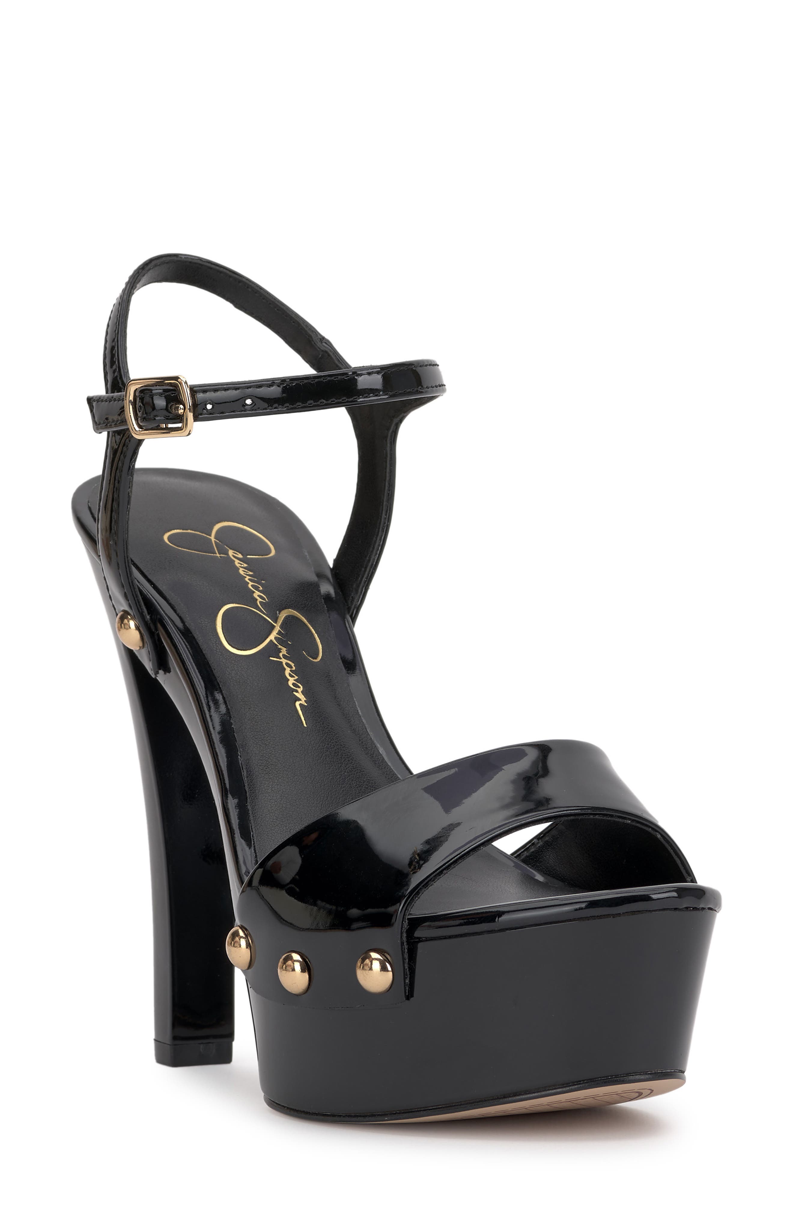 Jessica Simpson Calenta Ankle Strap Platform Sandal, Main, color, Black