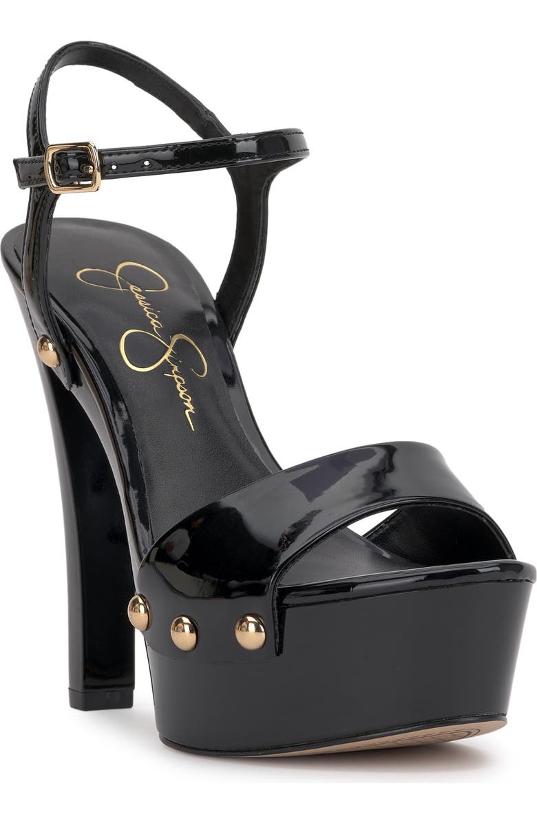 Jessica Simpson Calenta Ankle Strap Platform Sandal, Main, color, Black