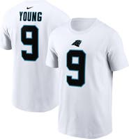 Nike Men's Nike Bryce Young White Carolina Panthers 2023 NFL Draft First Round Pick Player Name & Number T-Shirt