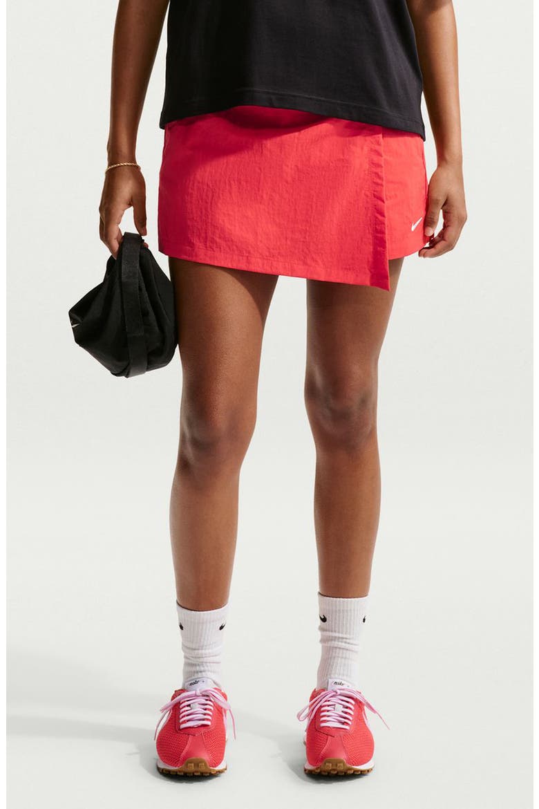 Sportswear Mid Rise Skort, Main, color, LIGHT CRIMSON/ SAIL