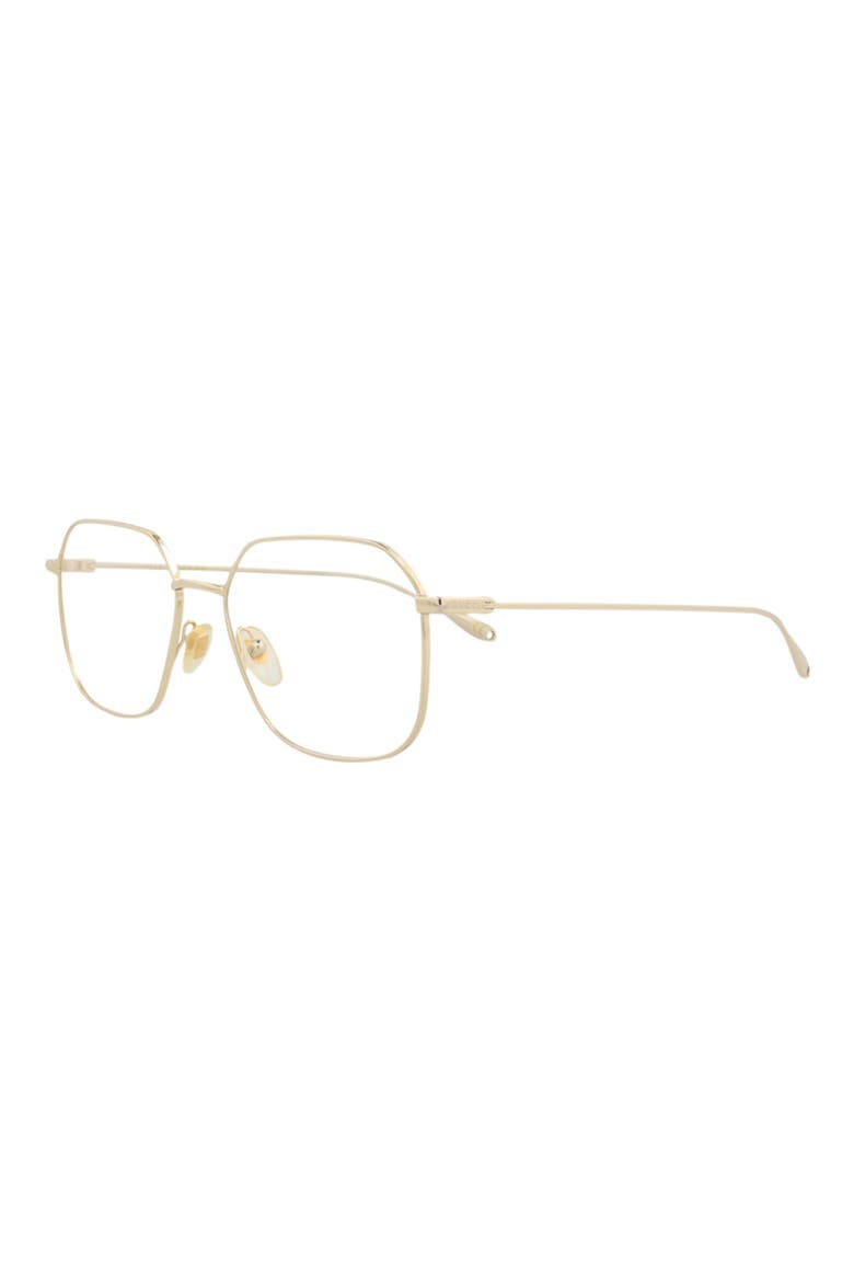 56mm Square Optical Glasses, Alternate, color, GOLD GOLD TRANSPARENT