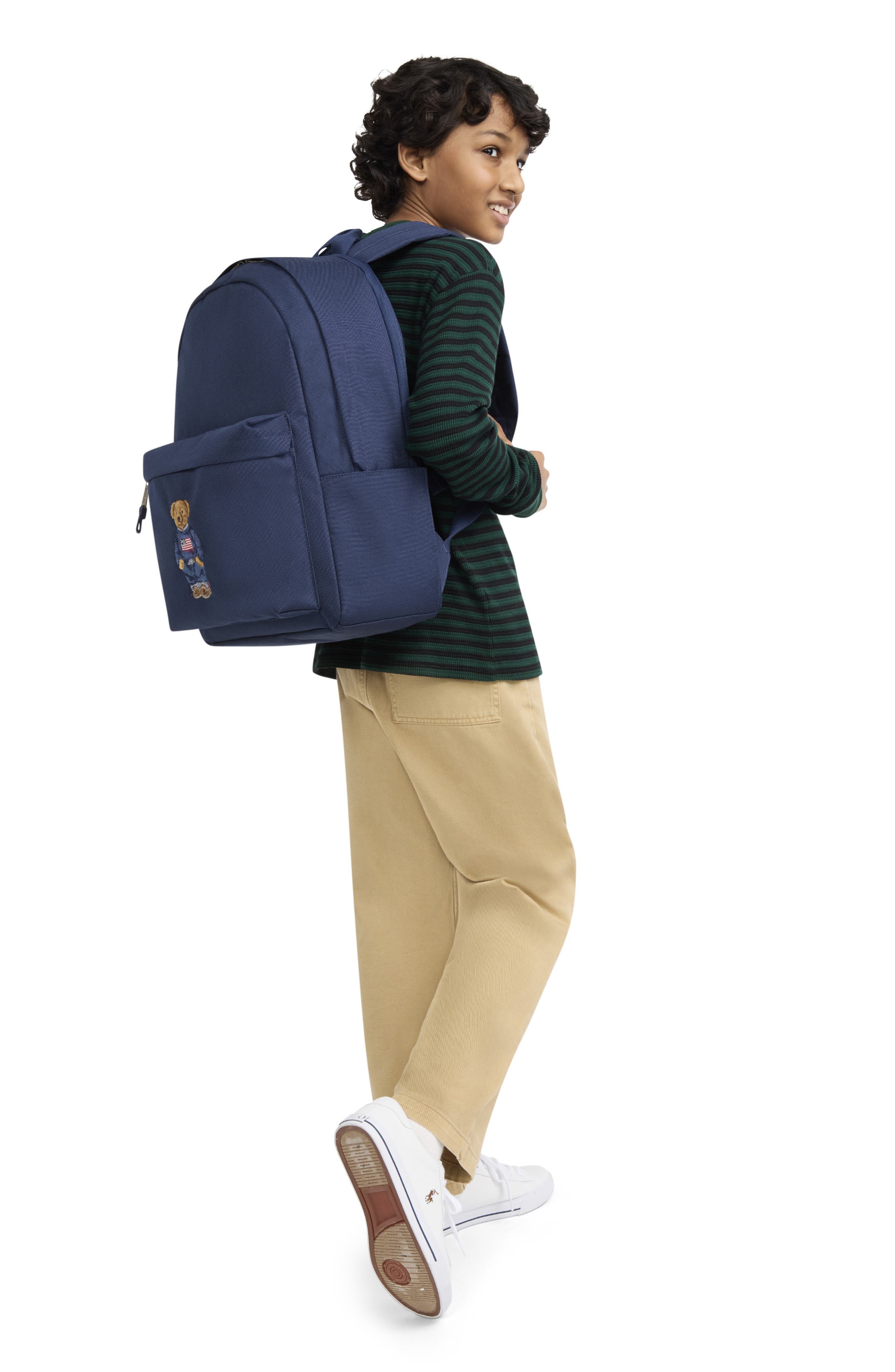 Polo Ralph Lauren Kids' Polar Bear Backpack, Alternate, color, Newport Navy
