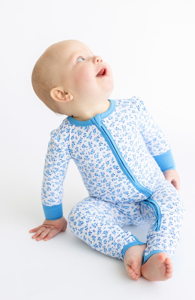 Posh Peanut Kids' Andina Floral Fitted Footie Pajamas, Alternate, color, 