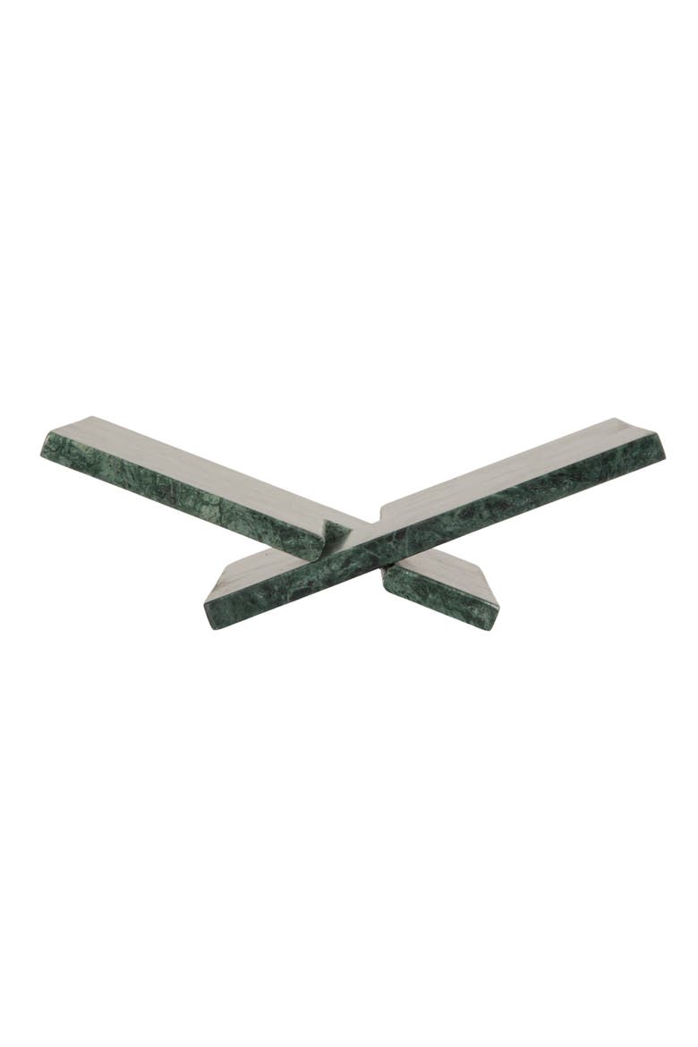 Decorative Marble Book Holder, Sage Green, Alternate, color, Green