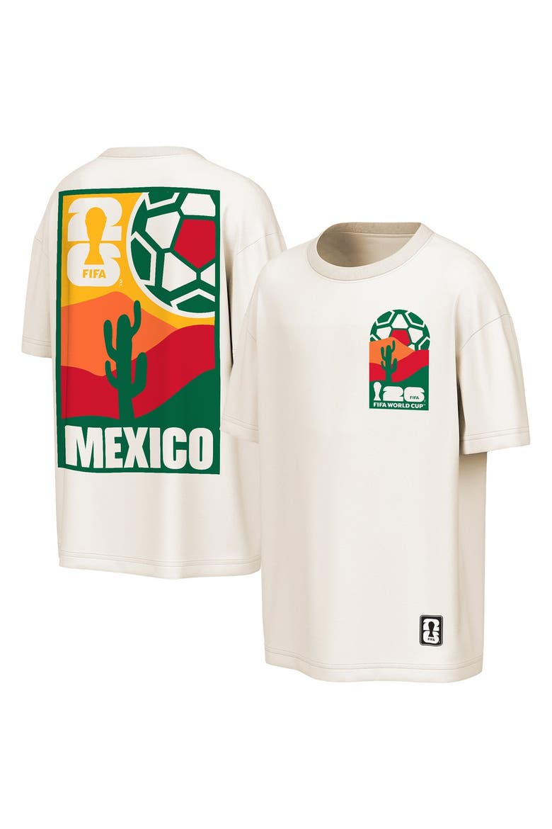 Men's Outerstuff Cream Mexico Post Card Oversized T-Shirt, Main, color, Cream