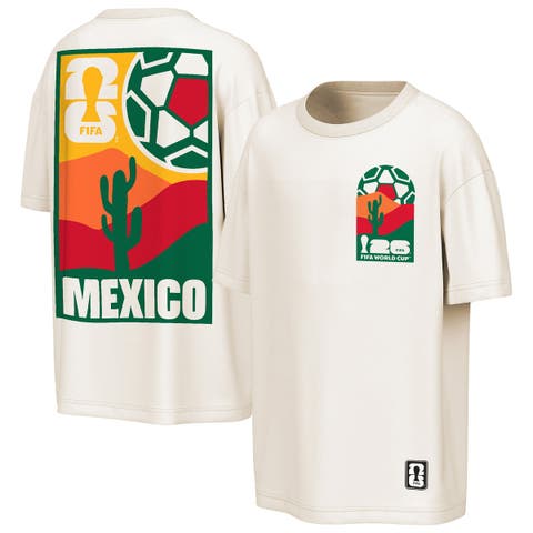 Men's Outerstuff Cream Mexico Post Card Oversized T-Shirt