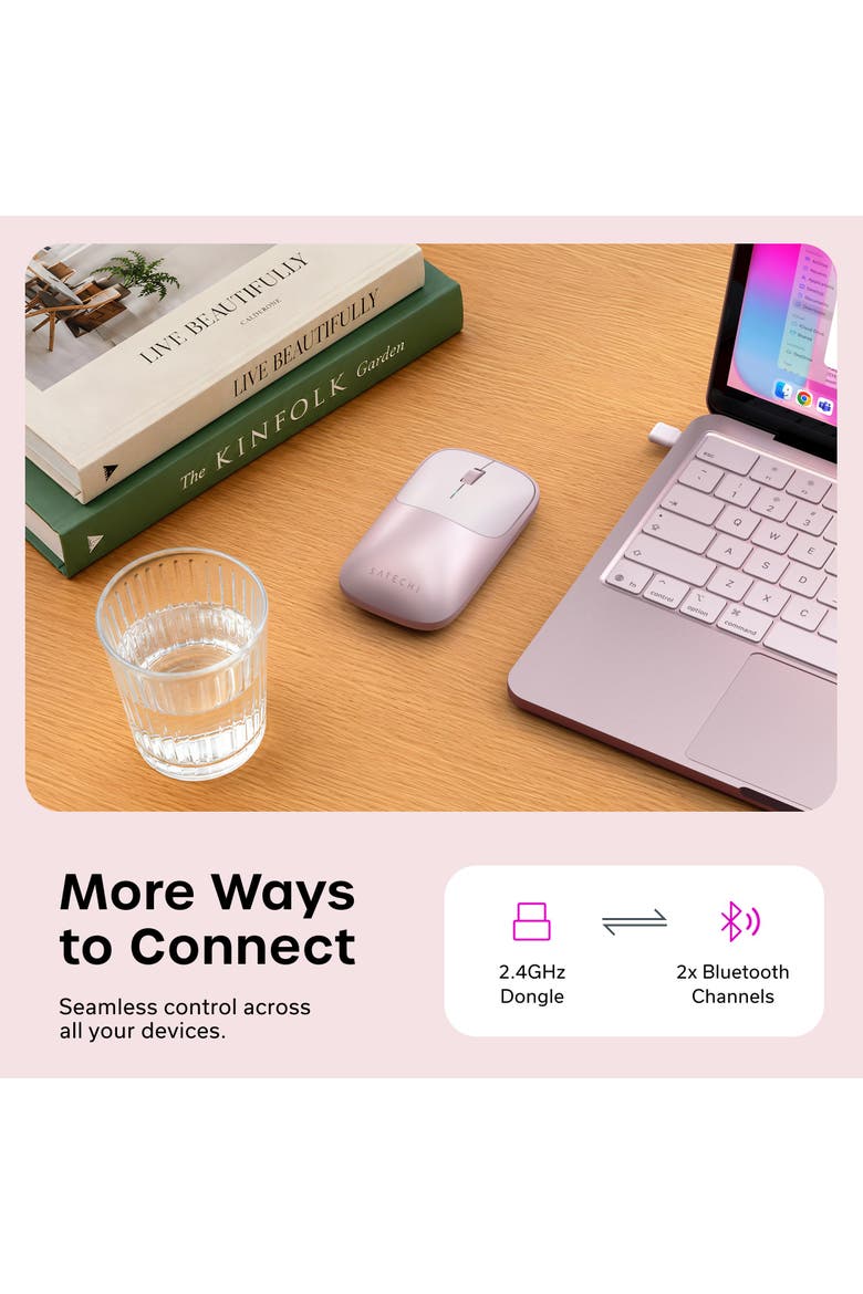 Slim EX Wireless Mouse, Alternate, color, Blush
