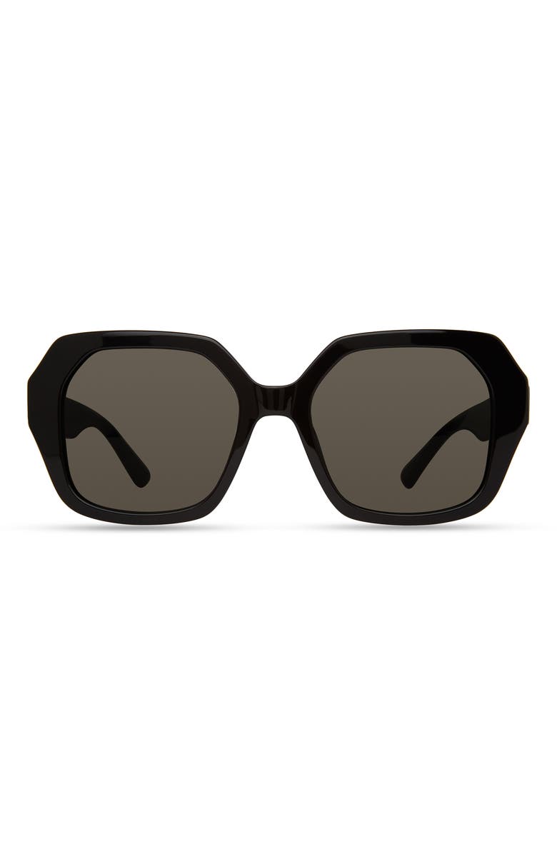 Derek Lam 10 Crosby Neptune Sunglasses, Main, color, Black